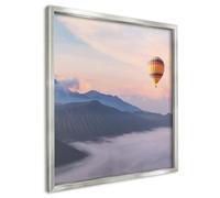Lavagna Magnetica 50x50 cm | con Cornice Argento | Viaggio Nel Cielo