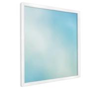 Lavagna Magnetica 50x50 cm | con Cornice Bianca | Cielo Blu