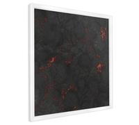 Lavagna Magnetica 50x50 cm | con Cornice Bianca | Lava Vulcanica