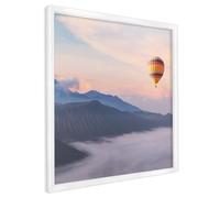 Lavagna Magnetica 50x50 cm | con Cornice Bianca | Viaggio Nel Cielo