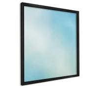 Lavagna Magnetica 50x50 cm | con Cornice Nera | Cielo Blu