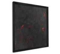 Lavagna Magnetica 50x50 cm | con Cornice Nera | Lava Vulcanica