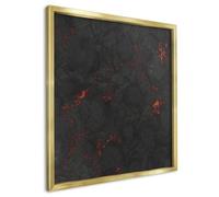 Lavagna Magnetica 50x50 cm | con Cornice Oro | Lava Vulcanica