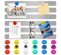 Lavagna magnetica, 6 pezzi, lavagne magnetiche, autoadesive, con 18 bottoni magnetici, per ufficio, lavagna, parete fotografica, frigorifero, cucina