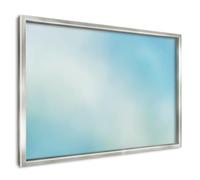 Lavagna Magnetica 60x40 cm | con Cornice Argento | Cielo Blu