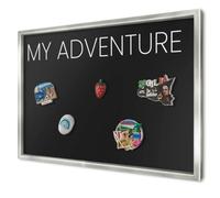 Lavagna Magnetica 60x40 cm | con Cornice Argento | My Adventure