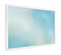 Lavagna Magnetica 60x40 cm | con Cornice Bianca | Cielo Blu