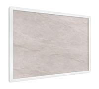Lavagna Magnetica 60x40 cm | con Cornice Bianca | Eleganza Delicata | Montaggio Facile | Per Magneti | Bacheca Calamite | Per Collezionisti | Pannello Metallico