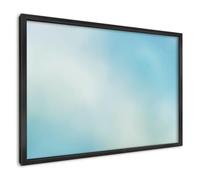 Lavagna Magnetica 60x40 cm | con Cornice Nera | Cielo Blu