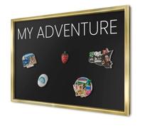 Lavagna Magnetica 60x40 cm | con Cornice Oro | My Adventure