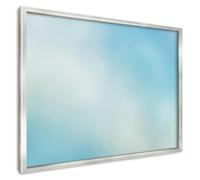 Lavagna Magnetica 70x50 cm | con Cornice Argento | Cielo Blu