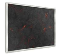 Lavagna Magnetica 70x50 cm | con Cornice Argento | Lava Vulcanica