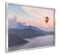 Lavagna Magnetica 70x50 cm | con Cornice Argento | Viaggio Nel Cielo