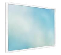 Lavagna Magnetica 70x50 cm | con Cornice Bianca | Cielo Blu