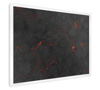 Lavagna Magnetica 70x50 cm | con Cornice Bianca | Lava Vulcanica