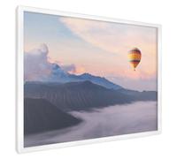 Lavagna Magnetica 70x50 cm | con Cornice Bianca | Viaggio Nel Cielo