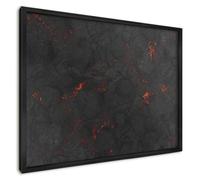 Lavagna Magnetica 70x50 cm | con Cornice Nera | Lava Vulcanica
