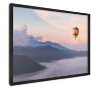 Lavagna Magnetica 70x50 cm | con Cornice Nera | Viaggio Nel Cielo