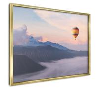 Lavagna Magnetica 70x50 cm | con Cornice Oro | Viaggio Nel Cielo
