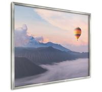 Lavagna Magnetica 80x60 cm | con Cornice Argento | Viaggio Nel Cielo
