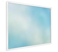 Lavagna Magnetica 80x60 cm | con Cornice Bianca | Cielo Blu