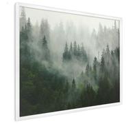 Lavagna Magnetica 80x60 cm | con Cornice Bianca | Magia Della Foresta