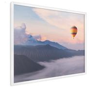 Lavagna Magnetica 80x60 cm | con Cornice Bianca | Viaggio Nel Cielo