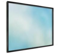 Lavagna Magnetica 80x60 cm | con Cornice Nera | Cielo Blu