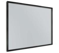 Lavagna Magnetica 80x60 cm | con Cornice Nera | Grigio Chiaro | Montaggio Facile | Per Magneti | Bacheca Calamite | Per Collezionisti | Pannello Metallico