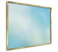 Lavagna Magnetica 80x60 cm | con Cornice Oro | Cielo Blu