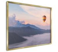 Lavagna Magnetica 80x60 cm | con Cornice Oro | Viaggio Nel Cielo