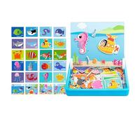 Lavagna magnetica a doppio lato, attività a tema fattoria, gioco educativo con pezzi interattivi, kit di gioco creativo portatile per bambini, età prescolare e istruzione