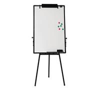 Lavagna magnetica a secco con treppiede, cavalletto per lavagna bianca, 61 x 91,4 cm, altezza regolabile, lavagne bianche a tre zampe con clip elastica e supporto rimovibile per penna