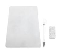 Lavagna magnetica A4, lavagna cancellabile, riutilizzabile, senza inchiostro, disegno, appunti, schizzi, senza bordi, sfondo bianco, parola nera, punta della penna da 0,8 mm, per