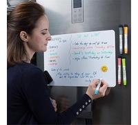 Lavagna magnetica A5 per frigorifero, scrivi, cancellabile e resta organizzata con facilità (arrotondata)