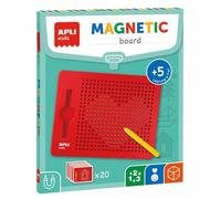 Lavagna magnetica APLI Kids 17536 rossa con penna e 10 schede attività