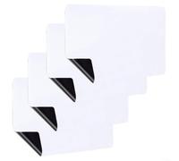 Lavagna magnetica bianca, 29,7 x 21 cm, per frigorifero e ufficio | Forte forza magnetica, mantiene le note al sicuro, ideale per frigorifero, ufficio, aula, set da 4