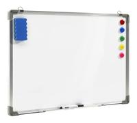 Lavagna Magnetica Bianca 50x35 in Alluminio Pennarello Cancellabile e Magneti