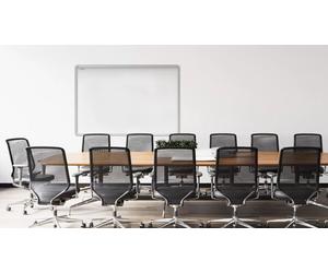 Lavagna magnetica bianca cancellabile a secco (cornice in alluminio EXPO) 120x90cm