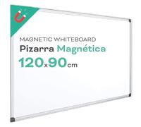 Lavagna magnetica bianca, cornice in alluminio, superficie liscia facile da cancellare, lavagna per prendere appunti, disegnare, insegnare o organizzare, strumento per ufficio e scuola - Ofituria (120
