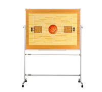Lavagna Magnetica bifacciale for Allenatori di Basket, 100x70 cm, con Supporto in Alluminio cancellabile a Secco, con pennarelli magnetici e cancellino.