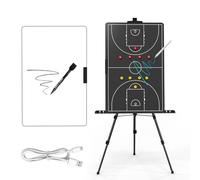 Lavagna Magnetica Calcio, Portablocco per Allenatori Cancellabile a Secco su Entrambi I Lati, con Staffa Regolabile, per l'insegnamento(Basketball)