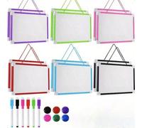 Lavagna magnetica cancellabile a secco appendi-bile 8' x 12' Lavagna bianca piccola a doppia faccia Lavagna bianca mini appendi-bile per liste di cose da fare e appunti rosa,verde,blu,ViolaABS