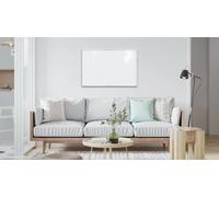 Lavagna Magnetica Cancellabile a Secco Bianca con Cornice Bianco in Legno 90x60cm