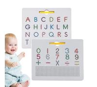 Lavagna magnetica con lettere ' : gioco per scrivere, tappetino per tracciare le perline, tablet di apprendimento creativo per bambini, lavagna di tracciamento fronte/retro con penna a