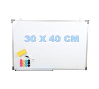 LAVAGNA MAGNETICA CON STRUTTURA ALLUMINIO 30 X 40 CM + 3 PENNARELLI + 12 MAGNETI