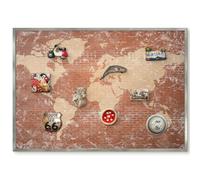 Lavagna Magnetica da Appendere 100x70 Mappa dei mattoni Cornice Argento