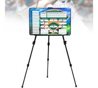 Lavagna magnetica da baseball per allenatori, 60 x 40 cm, design bifacciale con 2 penne a base d'acqua per insegnamento/competizione,WithStand