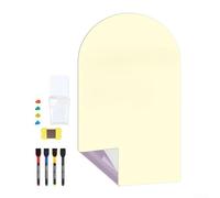 Lavagna magnetica da parete, lavagna magnetica per bambini, scrivibile e magnetica, con gesso e panno per la pulizia, per divertimento educativo creativo (giallo)