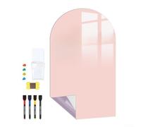 Lavagna magnetica da parete, lavagna magnetica per bambini, scrivibile e magnetica, con gesso e panno per la pulizia, per divertimento educativo creativo (rosa)